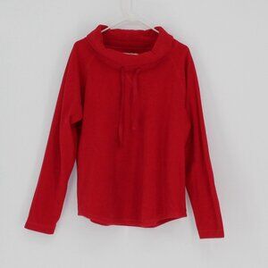 G. H. Bass & Co Red Fleece Shirt Women Size XL  Pullover Polar Fleece